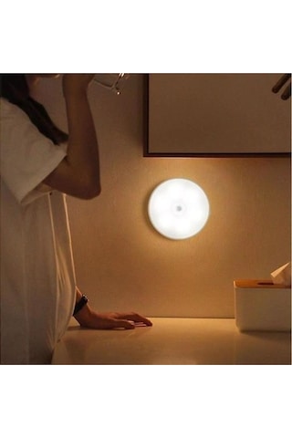 Büro Ev Ofis Yazlık İçin Usb Şarjlı Hareket Sensörlü Mıknatıslı Yaıpışır Gün Işıklı Led Spot Lamba