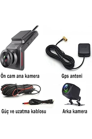 Hd Araç Kamerası Gps 4g Sim Kartlı İzleme Acil Durum Butonlu