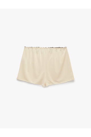 Koton Dantel Detaylı Rahat Kesim Şort Pijama Altı Sarı 6slk80033mk