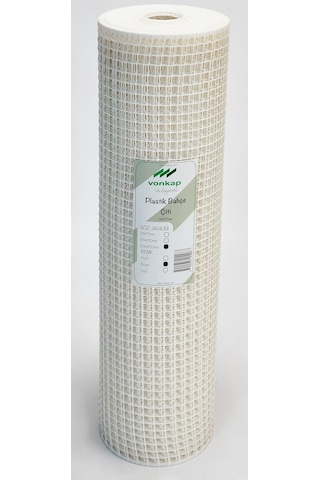 Plastik Dekoratif Bahçe Çiti / Balkon Filesi / Kedi Filesi 20mm*20mm Göz Ölçülerinde (1metre*35mt Beyaz)