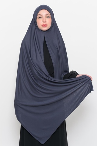 Hazır Pratik Geçmeli Lüks Düz Penye Şal Çapraz Hizalı Füme