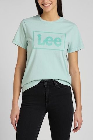 Lee Slim Fit Dar Kesim Bisiklet Yaka Kısa Kollu Tişört L44PUZUL Açık Yeşil