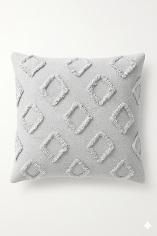 Kırlent Kılıfı 43x43 Cm Çift Taraflı, Fermuarlı, Lüks Şönil Kumaş Koltuk Örtüsü İle Uyumlu 1 Adet Gri
