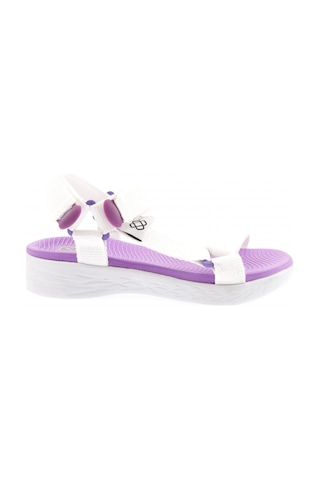 Dgn 103-23y Kadin Bantli Cirtli Sandalet 103-2265-R0266 Beyaz - Mor