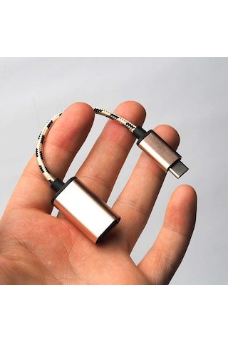 Ariatech Siyah Kablolu Metal Type-c Otg