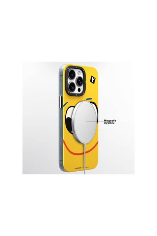 Apple Uyumlu iPhone 14 Pro Kılıf Magsafe Özellikli Sunshine Tasarımlı Youngkit Daily Happy Serisi Sarı