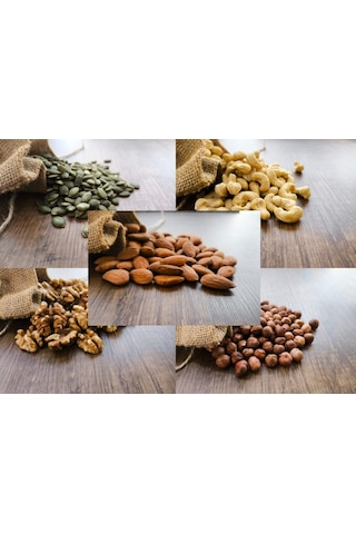 Zehre 5'li Avantaj Paketi 250 Gr Çiğ Kabak Çekirdeği İçi + 250 Gr Çiğ Badem İçi + 250 Gr Çiğ Fındık İçi + 250 Gr Ceviz İçi + 250 Gr Çiğ Kaju 1250 G