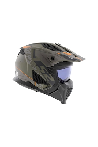 Ls2 Drifter Devor Ön Çene Çıkarılabilir Modüler Kask Mat Kum - Turuncu