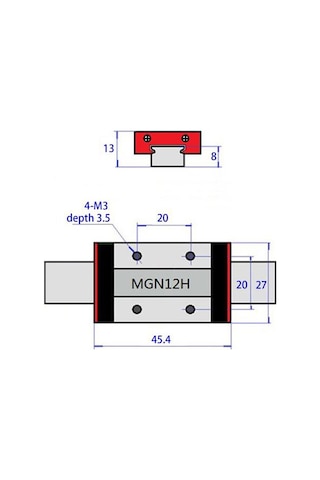 Mgn12H Bilyalı Rulman Blok - Mgn12H Araba