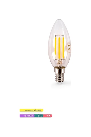 ACK Rustik LED C35 Ampul 3000K Gün Işığı 220V 4W E14