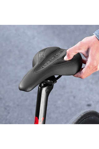 Suofeng "yüksek Esneklikli Konforlu Bisiklet Sele - Kalın Tabanlı, Nefes Alabilir, Kaymaz Pu Malzeme" Siyah