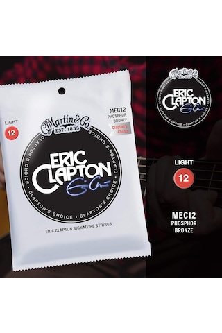 Martin Eric Clapton's Choice Akustik Gitar Teli 12-54