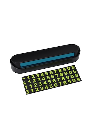 Monyee Geçici Park Kartı P10 - Siyah Abs Malzeme, 13cm Boyut, 2 Sticker Seçeneği