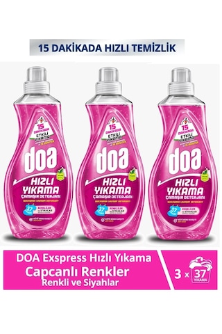 Doa Express Hızlı Yıkama Canlı Renkler Renkli Ve Siyahlar Sıvı Çamaşır Deterjanı 1480 Ml X 3 Adet