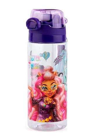 Monster High 500 Ml Pipetli Mor Kapaklı Plastik Matara Suluk - Kız Çocuk