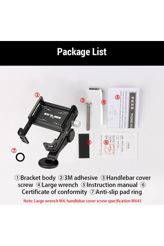 Gub Bisiklet Telefonu Montajı Alüminyum Alaşımlı Telefon G-96 Siyah