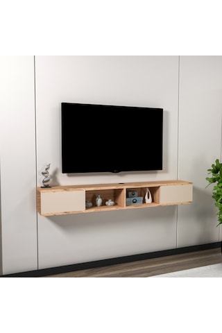 Arnetti Duvara Monte Mayer Televizyon Sehpası, Atlantik Çam Bej