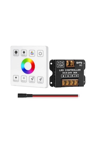 Rf Touch Panel Rgb Led Denetleyici Kiti, Rf Kablosuz Uzaktan Kumandalı Rgb Led Şerit Işıkları Denetleyicisi