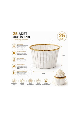 Muffin Kalıbı 25li Beyaz
