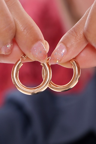 Bombe Halka Küpe Altın Renk No 2 Altın