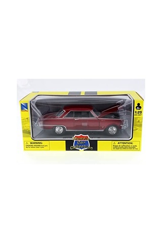 Newray 1964 Chevrolet Nova Ss 1/25 Siyah Model Araba Kırmızı