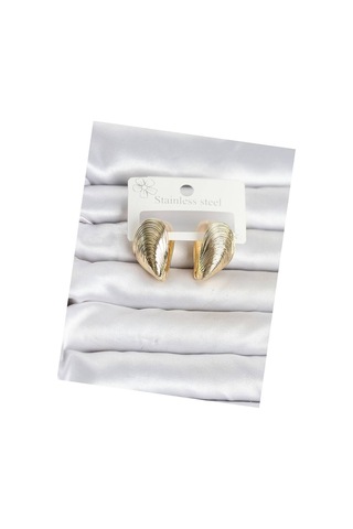 316l Çelik Gold Renk Midye Model Kadın Küpe Tj-bkp11863 Evimdeyokyok