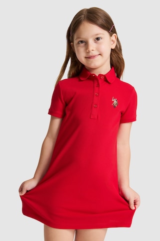 U.S. Polo Assn. Kız Çocuk Kırmızı Elbise Örme 50325597-vr171 Basıc Kırmızı