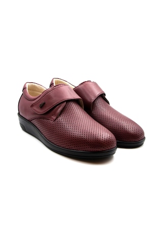 DR.COMFORT DERİ DİYABETİK ORTOPEDİK KADIN AYAKKABISI DR.2014 ZIM. Bordo