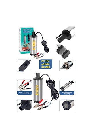 Deko Sls1894 12v Paslanmaz Gövdeli Mini Mazot Sıvı Yakıtp