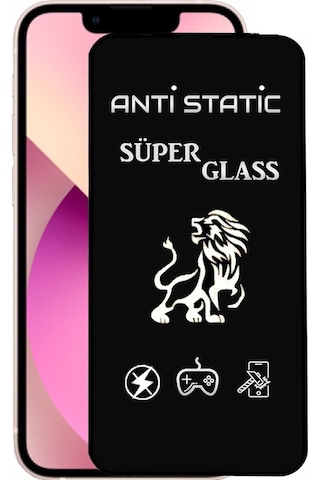 Apple Uyumlu iPhone 13 Mini Tam Kaplayan Anti Statik Dayanıklı Süper Cam Ekran Koruyucu
