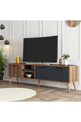 1581 Exxen 180 Cm Ahşap Ayaklı Tv Ünitesi