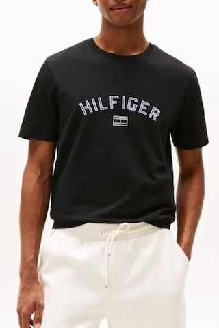 Tommyhilfiger Regular Fit Bisiklet Yaka Logolu Erkek T Shirt Siyah
