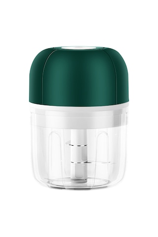 Lemestar Büyük Boy Yeşil Usb Şarjlı Taşınabilir Çelik Bıçaklı Elektrikli Bebek Yemeği, Et Ve Sarımsak Döneri Yeşil