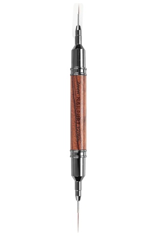 Ahşap Çift Uçlu 7-12mm Nail Art Liner Çizim Ve French Fırçası Kapaklı Wnln-07/12