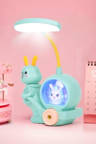 Tavşan Modelli Led Masa Lambası Turkuaz