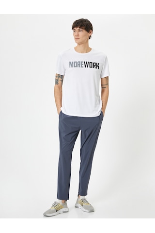 Koton Spor Eşofman Altı Slim Fit Beli Lastikli Cep Detaylı Antrasit 4sam40029nw Antrasit