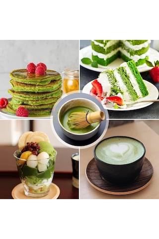 Matcha Çırpma Seti, 100% Doğal Bambudan El Yapımı 3 Parça Set Çok Renkli
