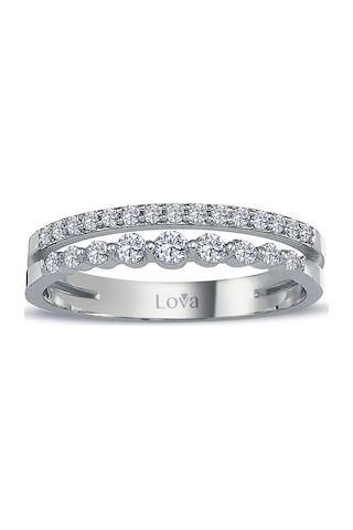 Lova Pırlanta Taşlı Ikili Şemşara Yüzük - 1030237