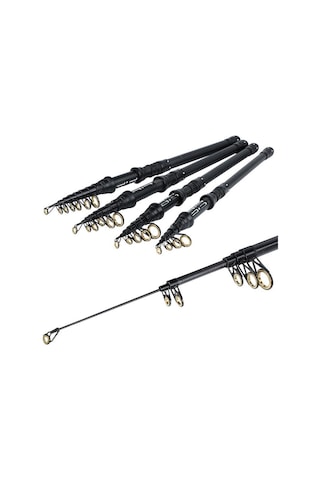 Olta 24 Ton Karbon Fiber Hafif Teleskopik Olta Kamışı, Paslanmaz Çelik Kılavuz Halkaları 1.8m