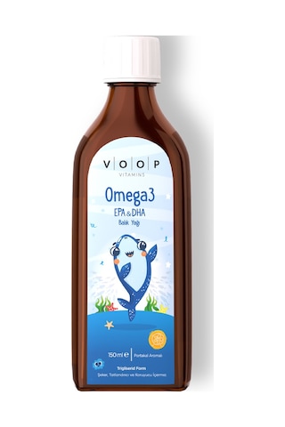 Voop Portakal Aromalı Omega 3 Balık Yağı Şurup 150 ML