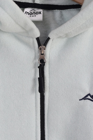Monox Lastik Manşetli Fermuarlı Kapüşonlu Çocuk Unisex Polar Ceket Su Yeşili