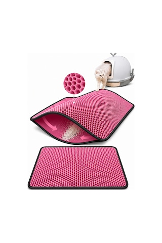 Kedi Tuvalet Önü Paspası-pembe