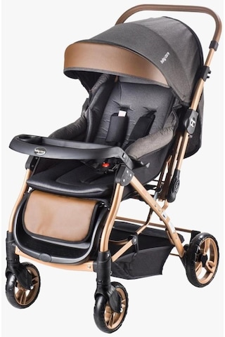 Baby Care 65 Capron Çift Yönlü Bebek Arabası Gold Siyah