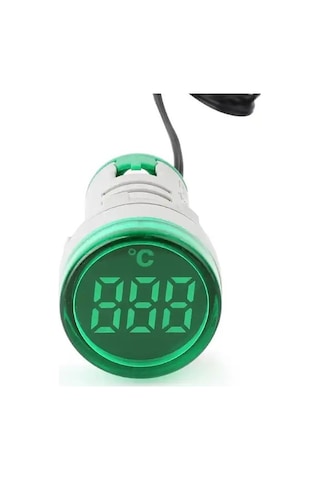 22 Mm Dijital Termometre - Yeşil Ac50-380v -20c / +199c