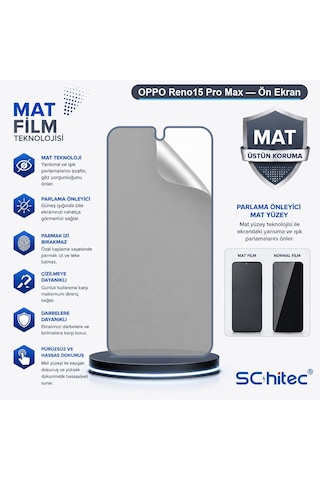 Oppo Reno15 Pro Max Uyumlu Ön Yüzey Mat Hidrojel Ekran Koruyucu 24205394