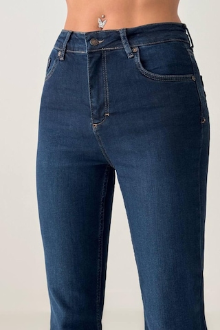 Lacarino 7403 M.flare Kadın Jean Pantolon Dark Blue Tnt