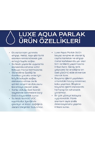 Aqua Luxe Su Bazlı Parlak Akrilik Esaslı Dekoratif Boya - Beyaz 0,75 Lt,kırık İnci