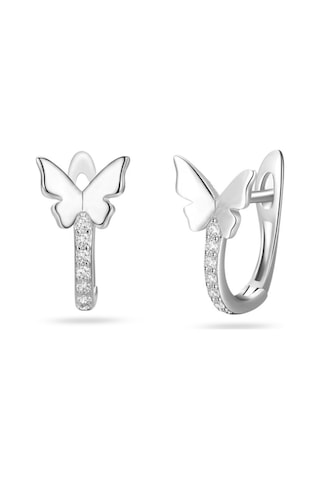 Brezza Lusso Jewelry Timeless Series Zarif Kelebek Tasarım J Model Gümüş Kadın Küpe Gümüş