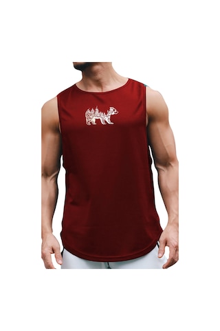 Bluu Bearx Kolsuz Sporcu T-shirt Tank Top Spor Atlet