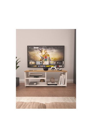 Tiny Tek Raflı 3 Gözlü Sonomo Beyaz Tv Ünitesi